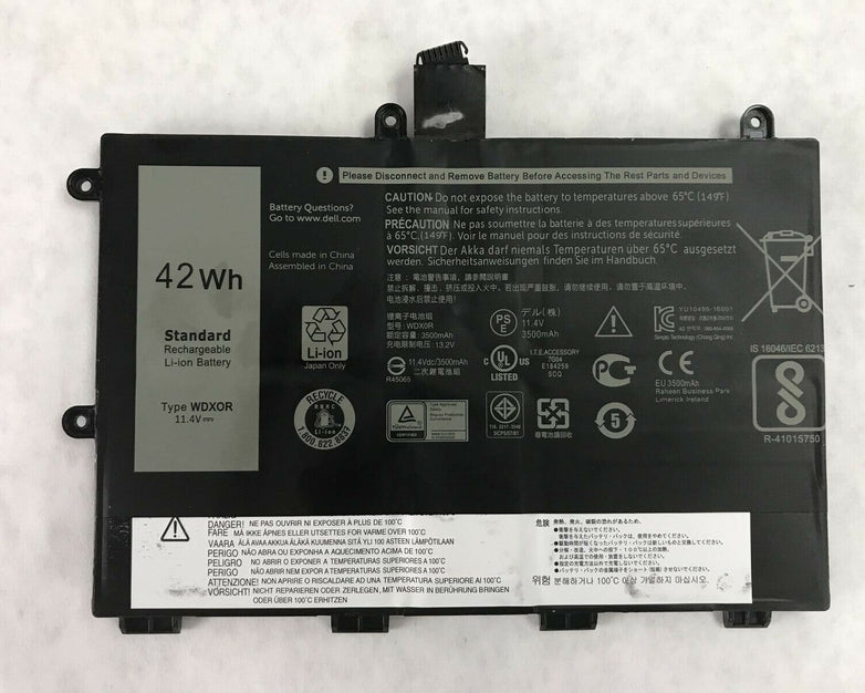 Dell 42 Wh Rechargeable Li-ion Battery for Dell Inspiron WDXOR 11.4V