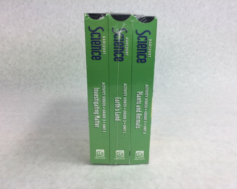 Harcourt Science Activity Videos Grade 3 Units A-F Factory Sealed 6 VHS Tapes
