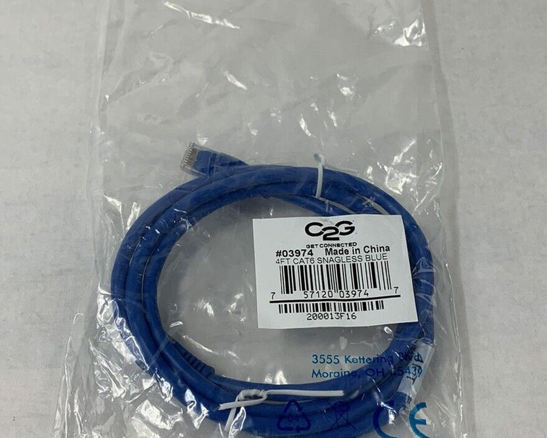 C2G 03974 4ft CAT6 Patch Cable (Lot of 3)