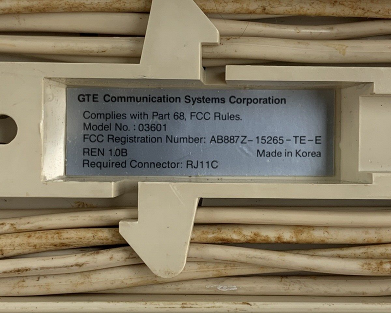 GTE 03601 Trimline Phone Telephone Touchtone Sigma 300 Wall Desk Vintage