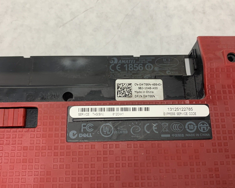 Genuine Dell Latitude 2100 Laptop Base Bottom Case R243R Red