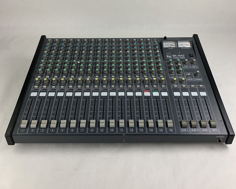 EV Electro Voice BK-1642 16-Channel Pro Stereo Mixer Tested w/ Bad Meters