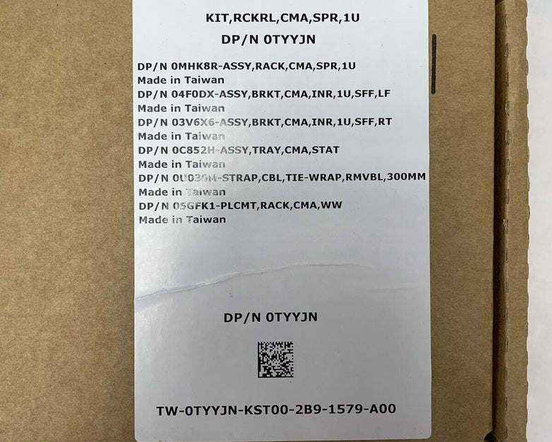 Dell PowerEdge 0TYYJN Mounting Rack Rail Kit RCKRL,CMA,SPR,1U