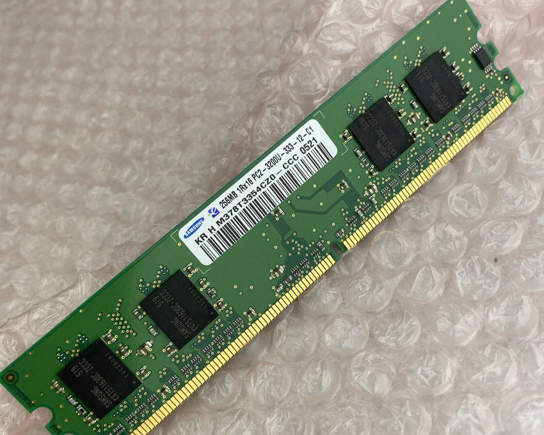 256MB Samsung 1Rx16 PC2-3200U-333-12-C1 Memory M378T3354CZ0-CCC Lot Of 16