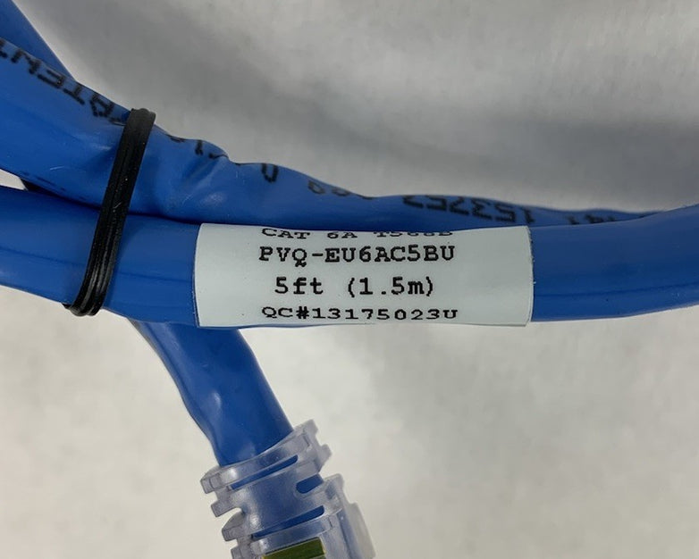 Panduit PVQ-EU6AC5BU 5ft CAT 6A Patch Cable (Lot of 2)