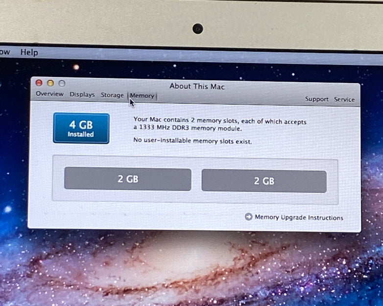 Apple MacBook Air A1370 2011 11" 1.6GHz Core i5 4GB RAM 120GB SSD os10.7.5