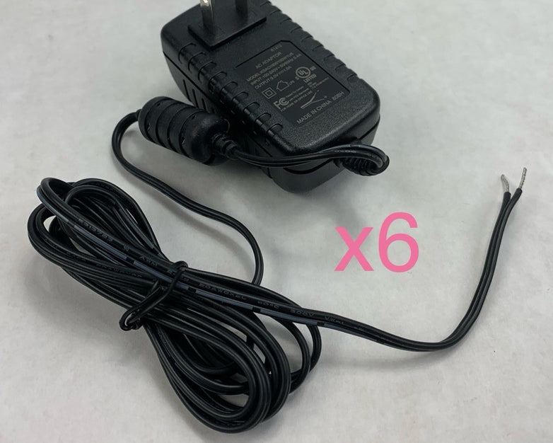 Unbranded KSAC0900100W1US 9V 1A AC Adapter - No Tip (Lot of 6)