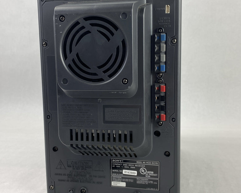 Sony HCD-EC70 Compact Disc Deck Receiver w/ Speakers - Parts or Repair