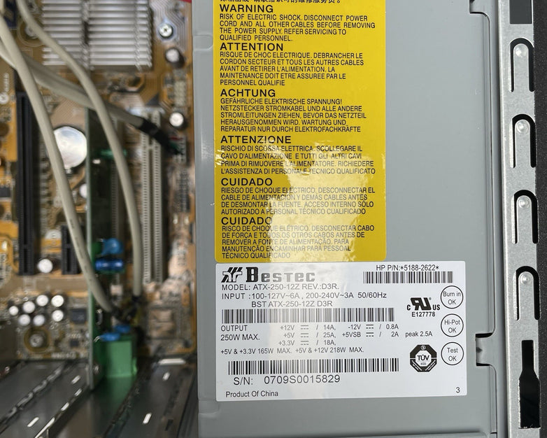 Compaq Presario SR5000 AMD Sempron 3600 2 GHz 1 GB Ram DVD-RW No HDD No OS