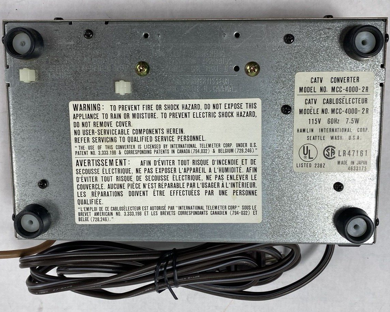 Vintage Hamlin Cable TV Box MCC-4000-2R Untested