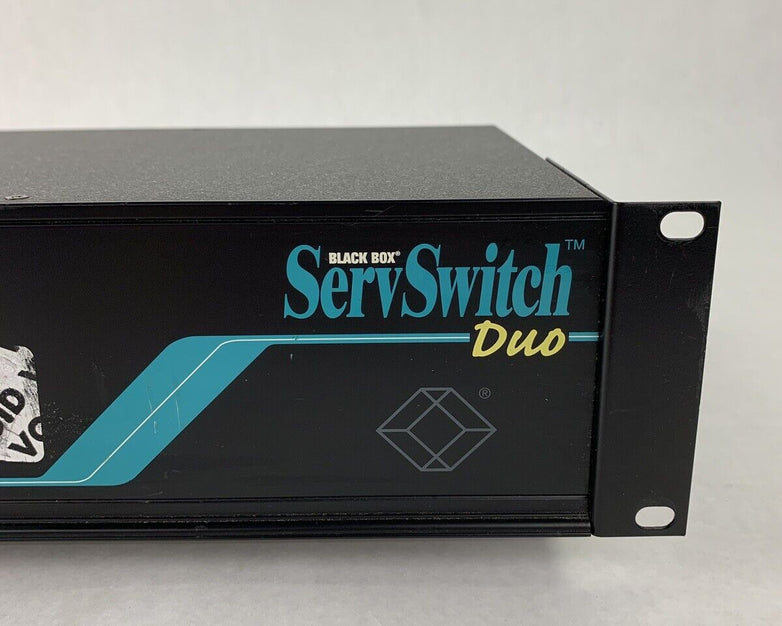 Black Box ServSwitch DUO R2 P/N KV6112FA Tested Auto Scan Button Missing Cover