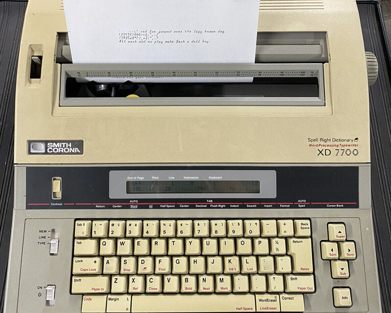Smith Corona Electric Typewriter XD 7700 Word Processor Dictionary