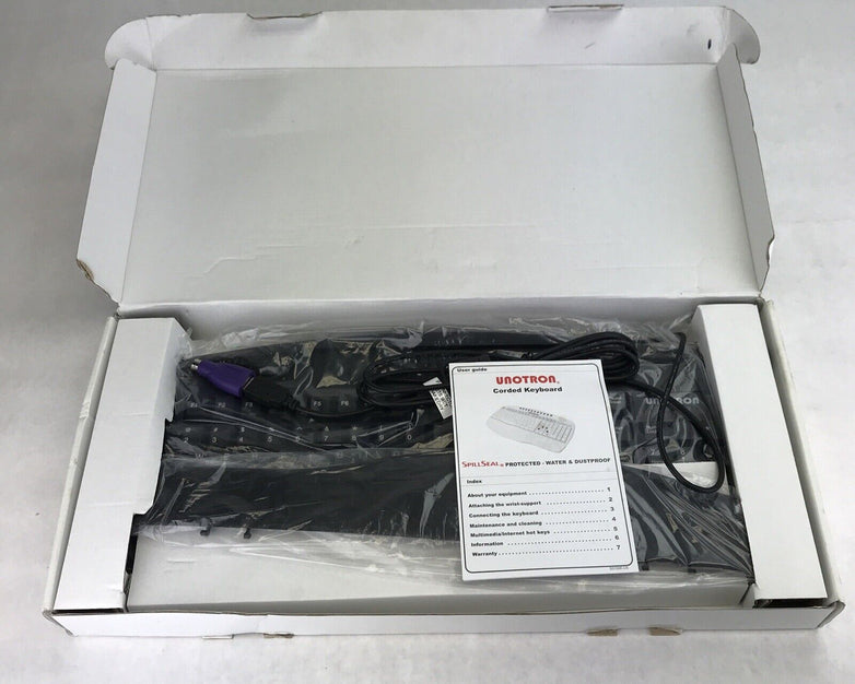 Unotron SpillSeal Washable Black Keyboard S6000K