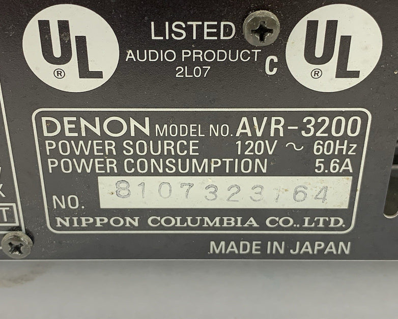 Denon AVR-3200 AV Sound Receiver - Parts or Repair