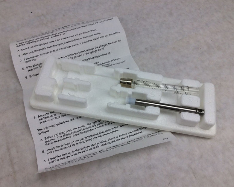 Zymark 65024 2.5mL Syringe Single & CH Pumps