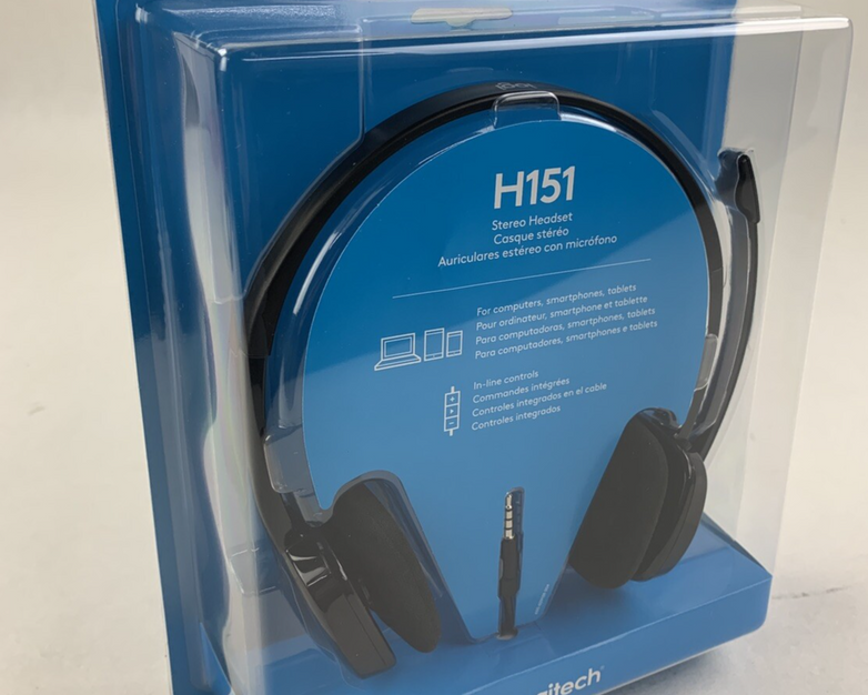 Logitech H151 Stereo Multi Device Headset with In Line Controls New OEM