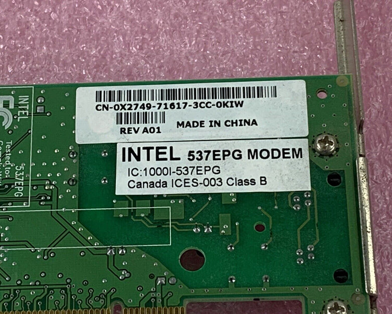 Intel 0X2749 Intel 537EPG 56K PCI Modem Card