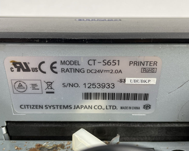 Citizen Systems CT-S651 Thermal Printer Parts or Repair