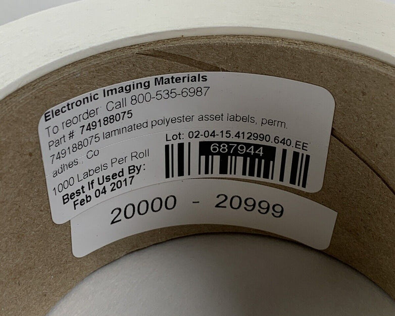New Electronic Imaging Materials 749188075 Laminated Polyester Labels 04/2017