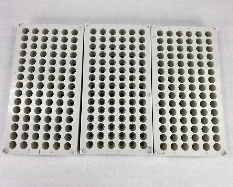 Wheaton 90 Well Test Tube Vial Rack Holder REF 868810 Lot Of 3