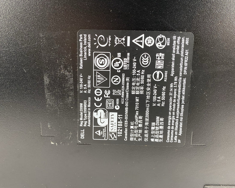 Dell OptiPlex 7010 MT Intel Core i3-3240 3.40GHz 4GB RAM No HDD No OS