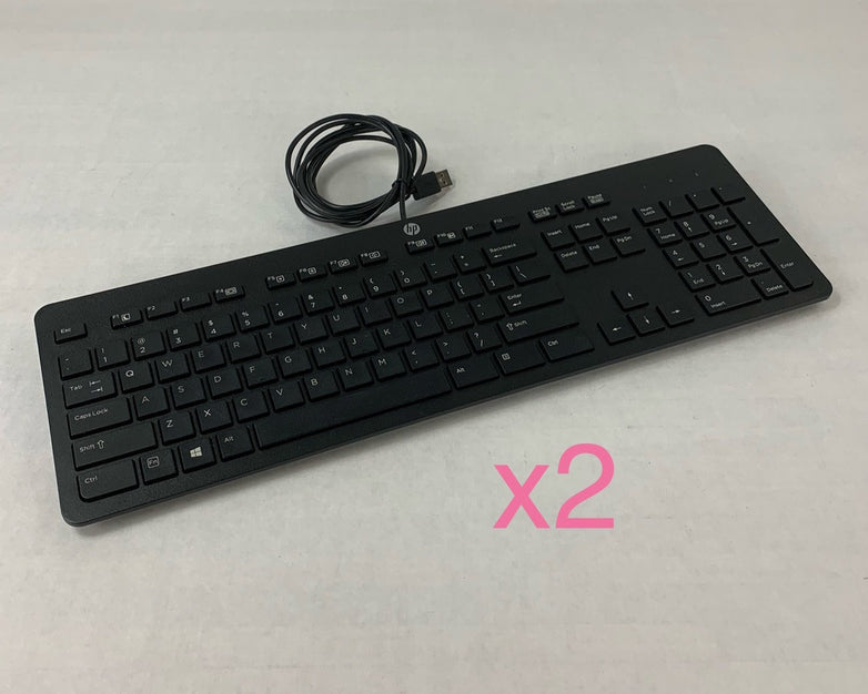 HP PH0U Slim USB Wired Keyboard (Lot of 2)