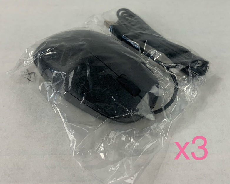 HP 125 TPA-P001M USB Wired Mouse (Lot of 3)