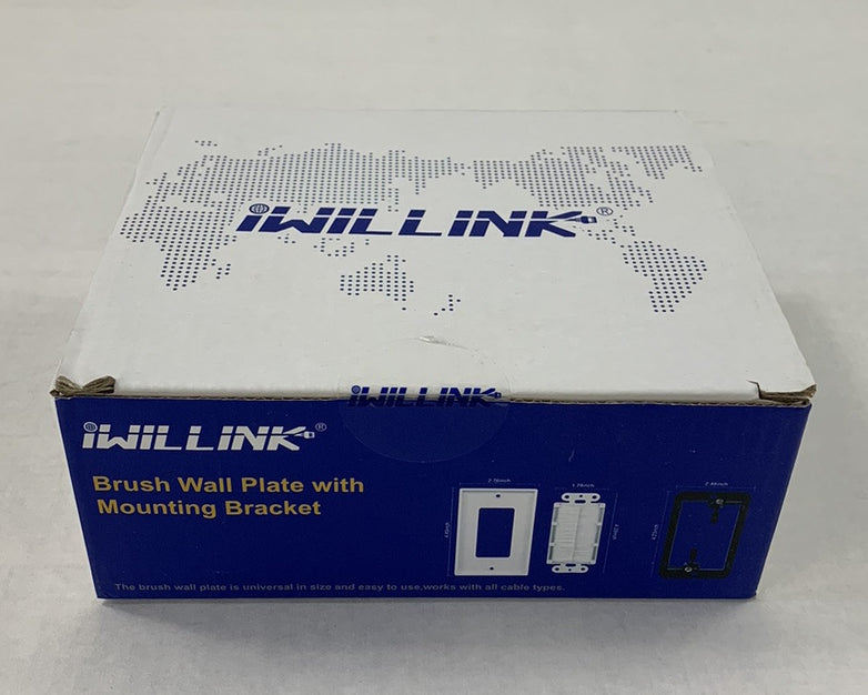 Iwillink Brush Wall Plate with Mounting Bracket 6-Pack