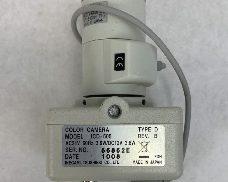 Diebold ICD-505 Color Camera Ikegami 1/3" 2.8-12mm w/Stand