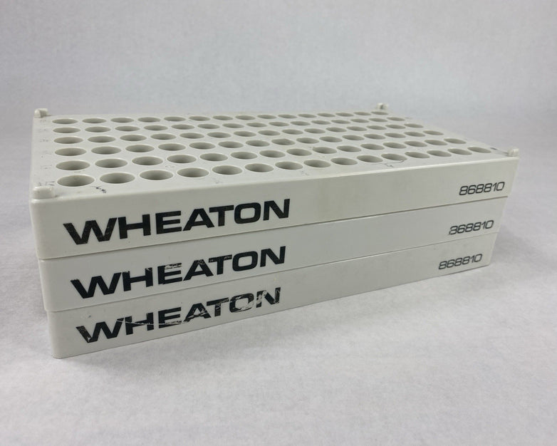 Wheaton 90 Well Test Tube Vial Rack Holder REF 868810 Lot Of 3