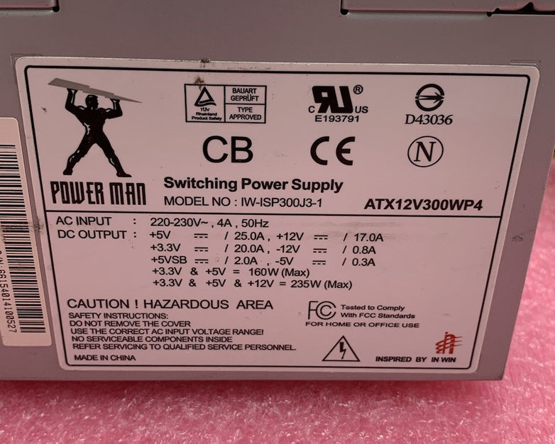 Power Man IW-ISP300J3-1 300W Switching Power Supply