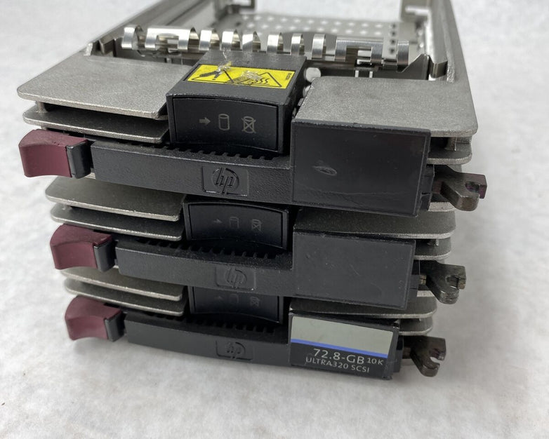 Lot of 3 HP ULTRA3 SCSI Hard Drive Caddy Tray 233349-001 Tray Only