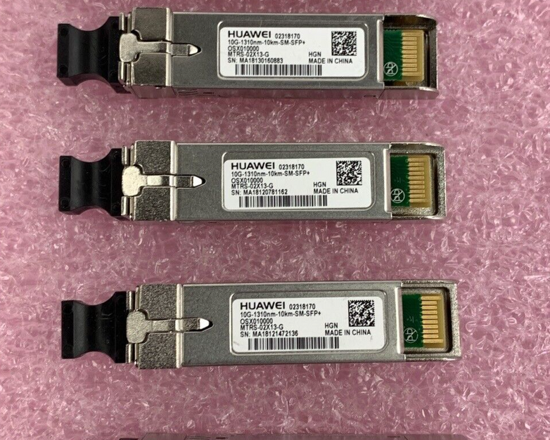 Lot of 5 HUAWEI 10G-1310nm-10KM-SM-SFP+ 34060742 SMF 1310nm 10KM Optical Module
