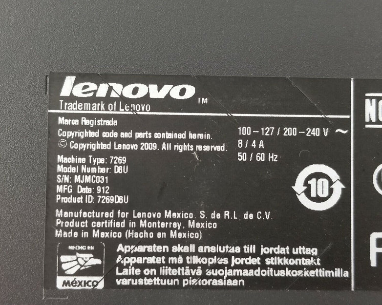 Lenovo ThinkCenter 7269-D86 DT Intel Core 2 Quad Q9400 2.80GHz 2GB RAM