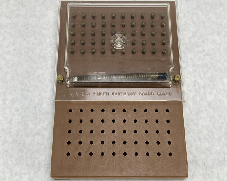 Vintage USES Finger Dexterity Board Clear Cover