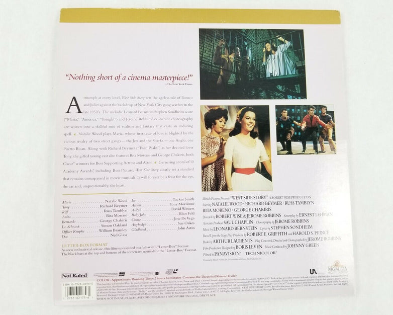 West Side Story Laserdisc Deluxe Letter Box Edition