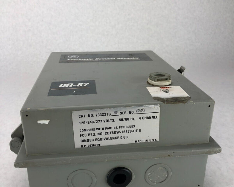 General Electric DR-87 733X21G004 4 Channel Electronic Demand Recorder