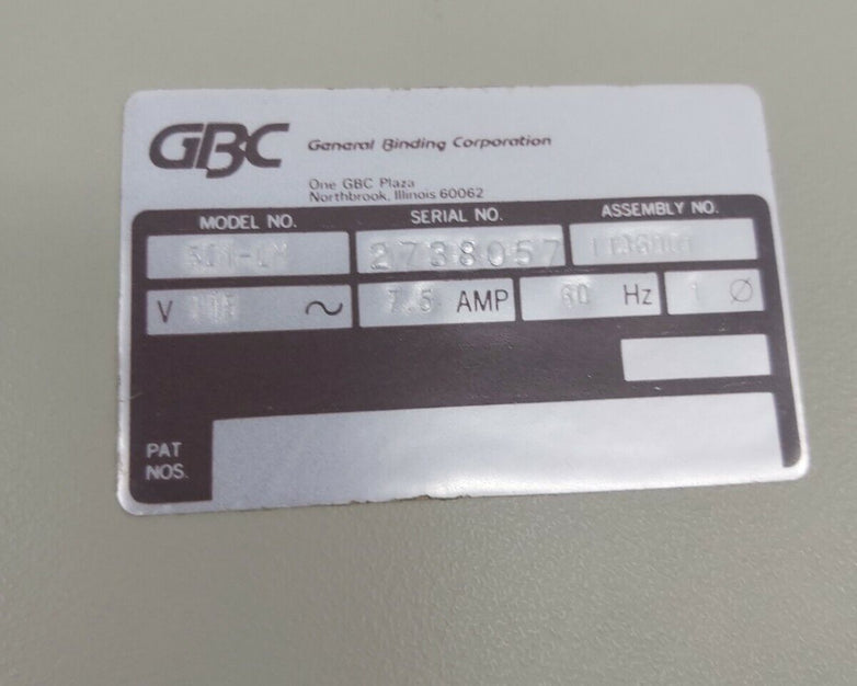 GBC Laminator General Binding Corporation Protector Model 501LM2