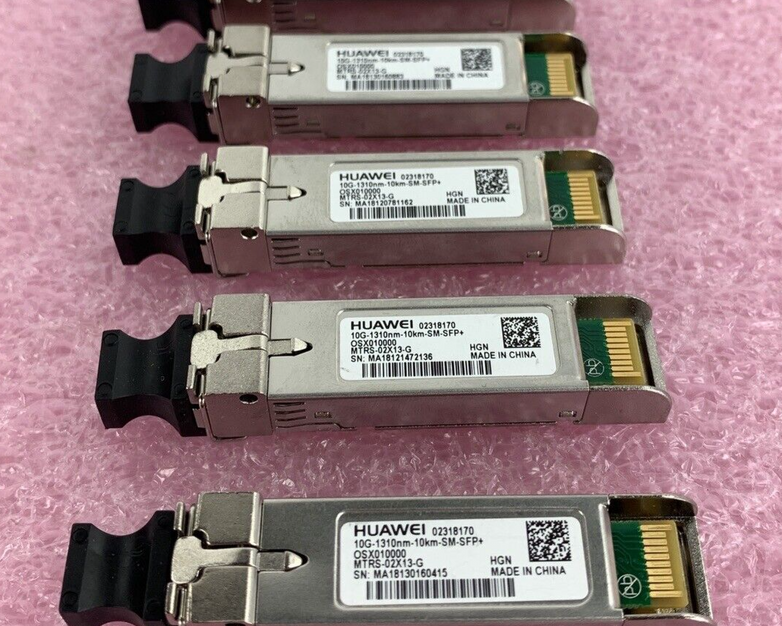 Lot of 5 HUAWEI 10G-1310nm-10KM-SM-SFP+ 34060742 SMF 1310nm 10KM Optical Module