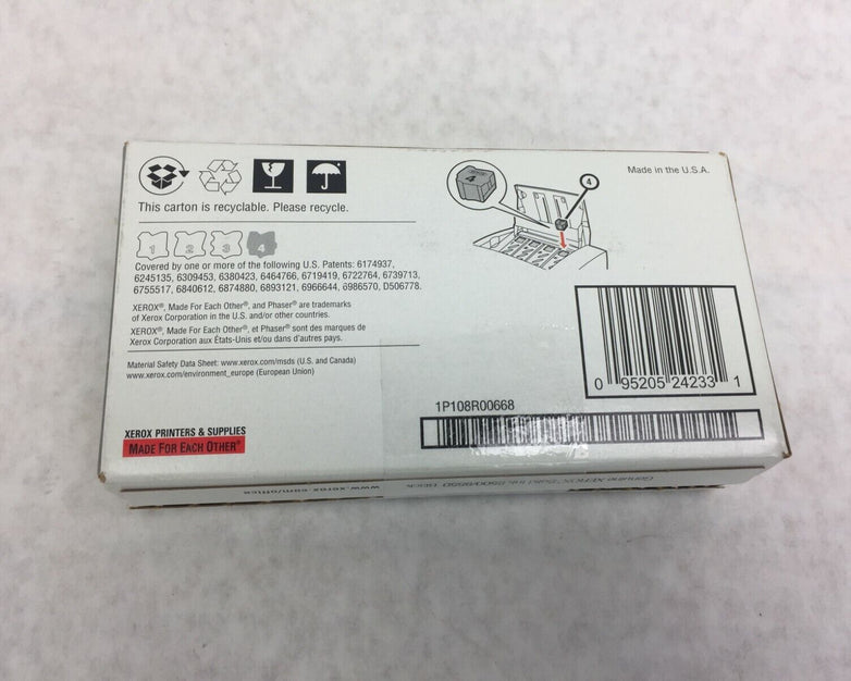 Genuine XEROX Phaser 8500 / 8550 108R00668 Black Solid Ink