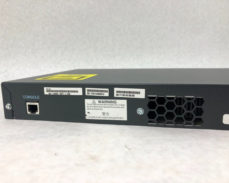 Cisco WS-C2960-48TT-L Catalyst 2960 48P 10/100 Ethernet Switch