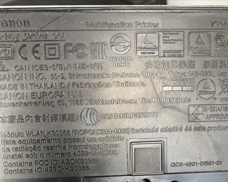 Canon TS6020 Control Display Panel from K10444