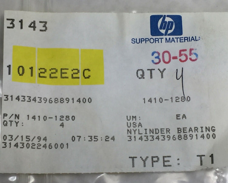 OEM HP Agilent Nylinder Bearings 1410-1280 Lot of 4 NOS