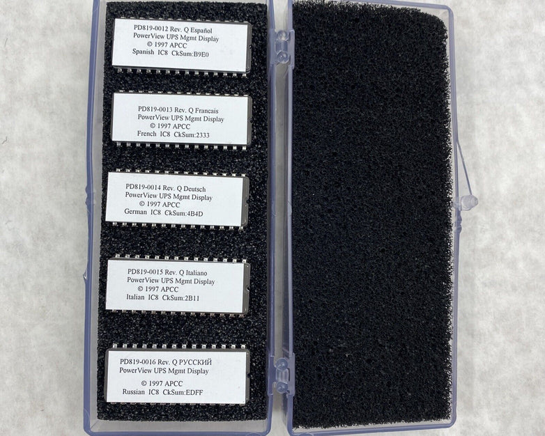 PowerView UPS Mgmt Display IC Language Chips PD819-0012 to PD819-0016