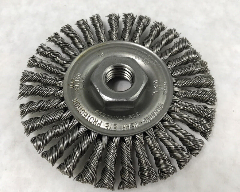 Metabo Stringer 55.138 4x3/16" Stringer Bead Knot Wheel .020SS Wire 5/8-11 20000