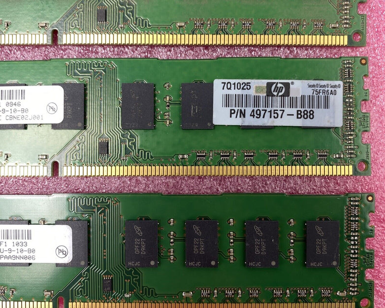 Lot of ( 4 ) 2GB Micron MT16JTF25664AZ-1G4F1 PC3-10600 DDR3 240-Pin DIMM Memory