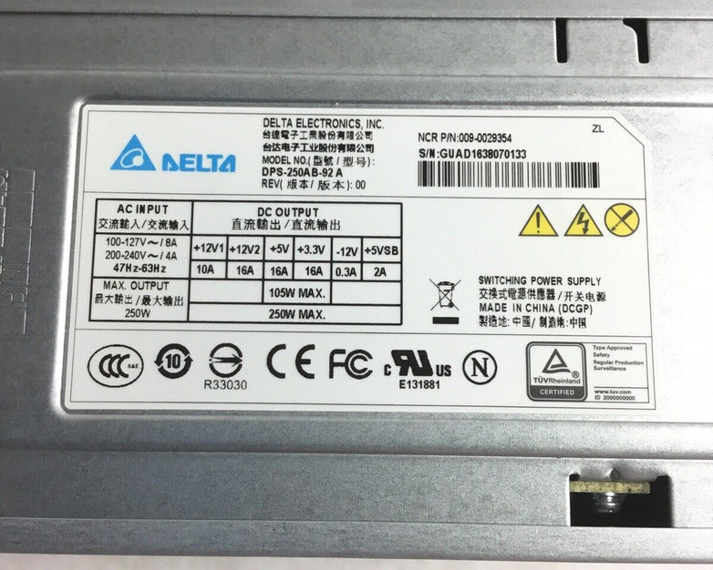 Delta Electronics Model DPS-250AB-92A 250 Max Power Supply PSU -Tested