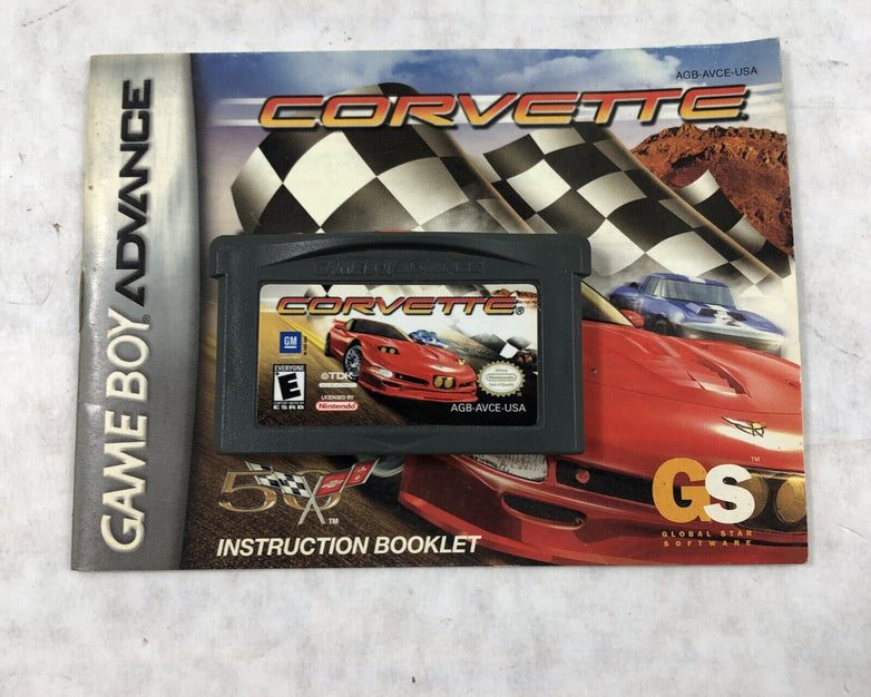 Gameboy Advance Corvette Game and Instruction Booklet