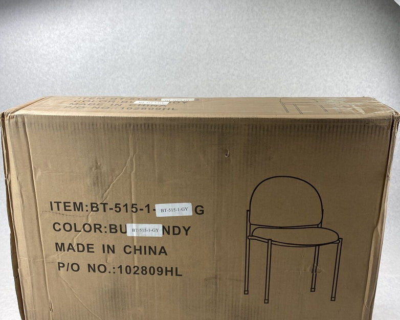 Flash Furniture BT-515-1-GY-GG Gray Fabric Stackable Steel Side Chair BT5151GY