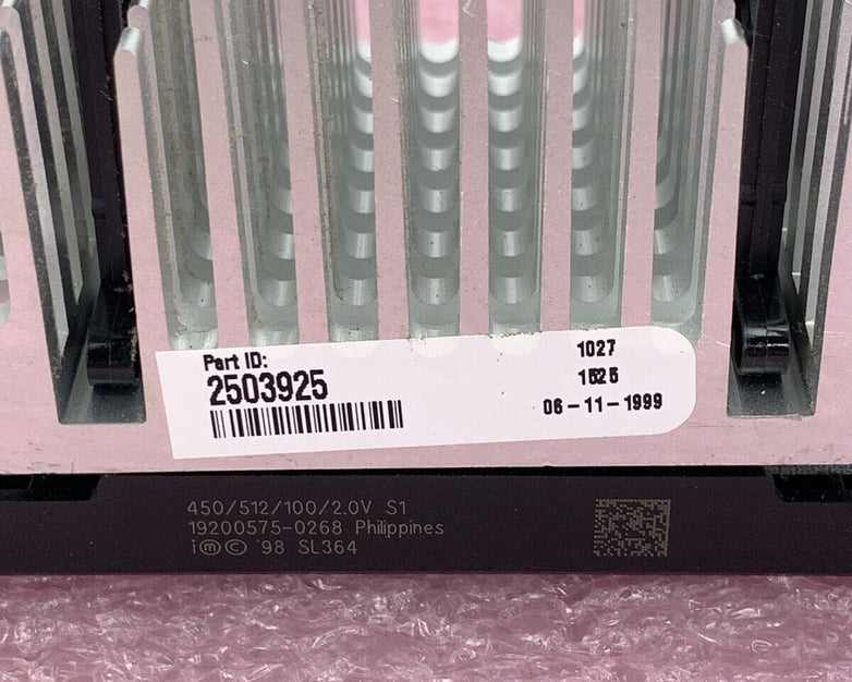 Vintage Intel Pentium III 450 SL364 450/512/100/2.0V S1 CPU